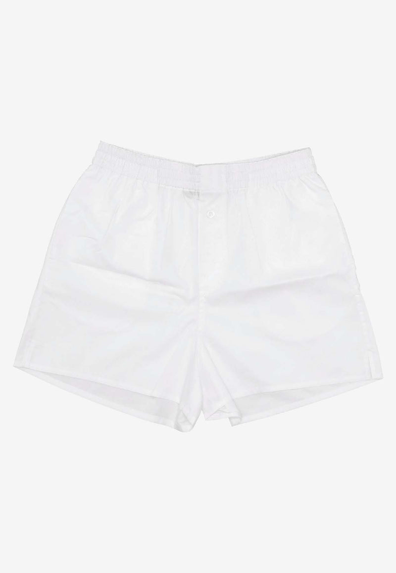 La Rose Button-Up Mini Shorts White PS002001_WHITE