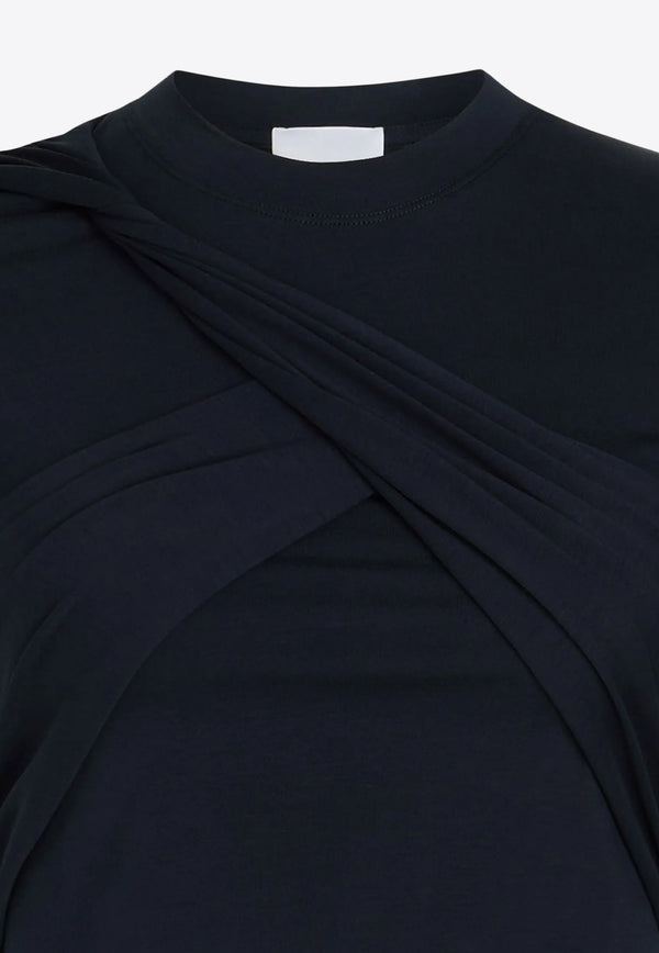 Patou Draped Cropped T-shirt Navy JE1619972_699N