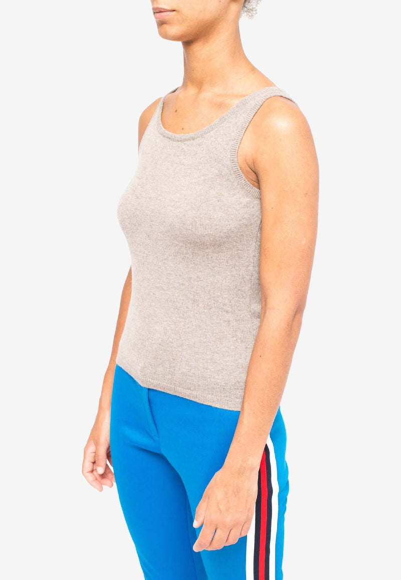 La Rose Canotta Cashmere Tank Top Gray GDC22806C_20629