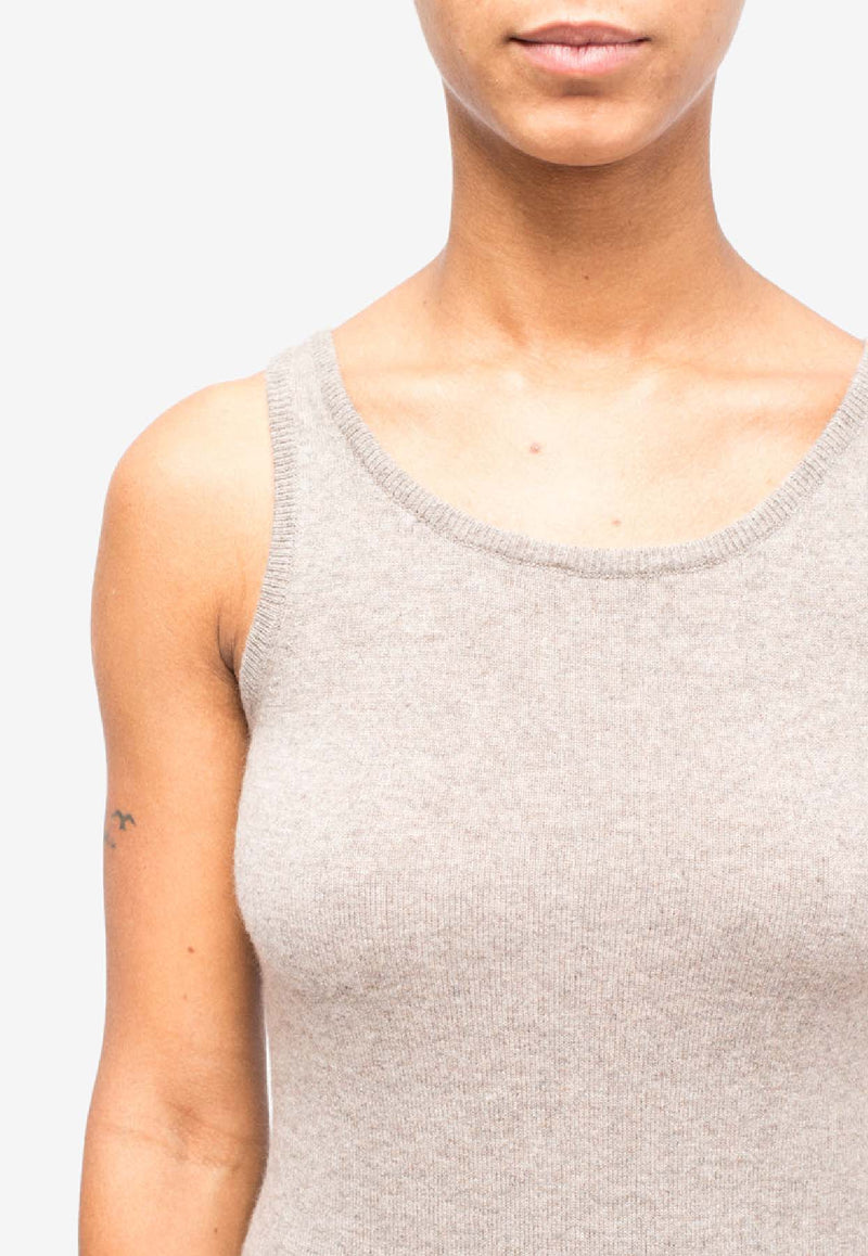 La Rose Canotta Cashmere Tank Top Gray GDC22806C_20629