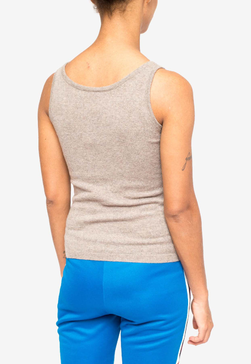 La Rose Canotta Cashmere Tank Top Gray GDC22806C_20629