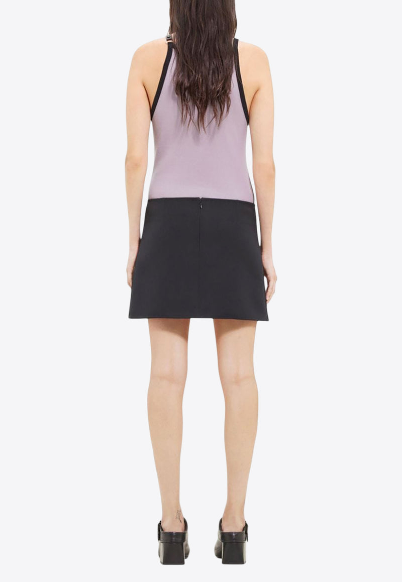 Courrèges Logo Embroidered Tank Top Gray 124JDE067JS0070_B102