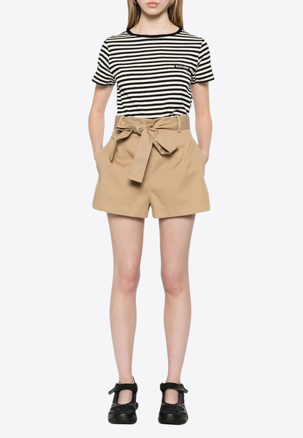 Moncler Striped Logo T-shirt Monochrome K10938C0004989AZC_F09