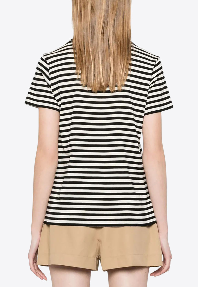 Moncler Striped Logo T-shirt Monochrome K10938C0004989AZC_F09