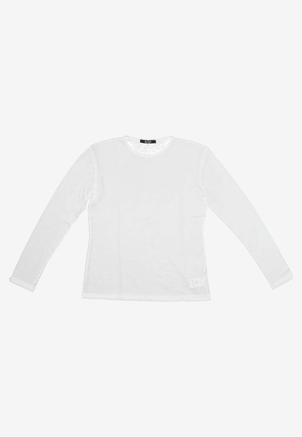 La Rose Long-Sleeved Jersey T-shirt White TS001008LISCIO_WHITE