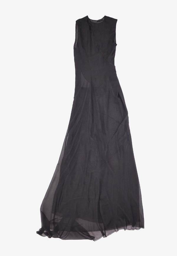 Ann Demeulemeester Leah Asymmetric Maxi Dress Black B0012534FA132_099