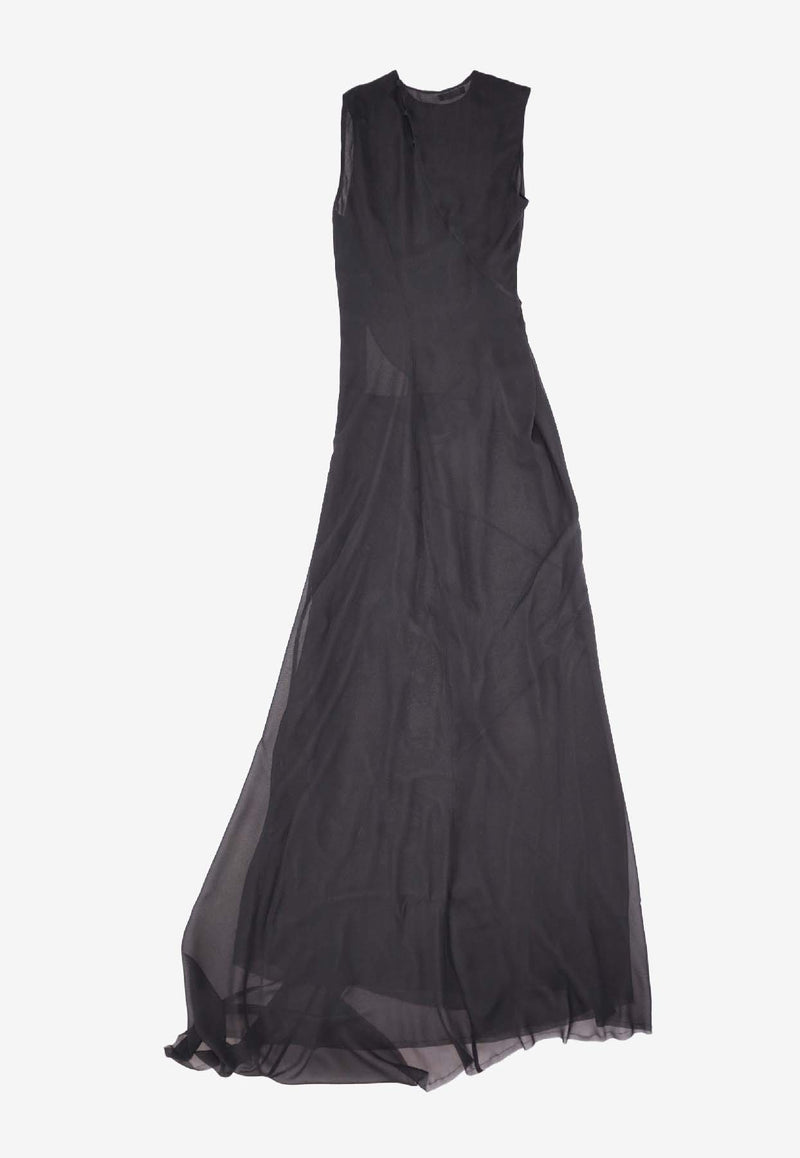 Ann Demeulemeester Leah Asymmetric Maxi Dress Black B0012534FA132_099