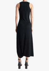 Lemaire Twisted-Hem Midi Dress Black DR1106LJ1034_BK999