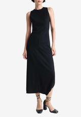 Lemaire Twisted-Hem Midi Dress Black DR1106LJ1034_BK999