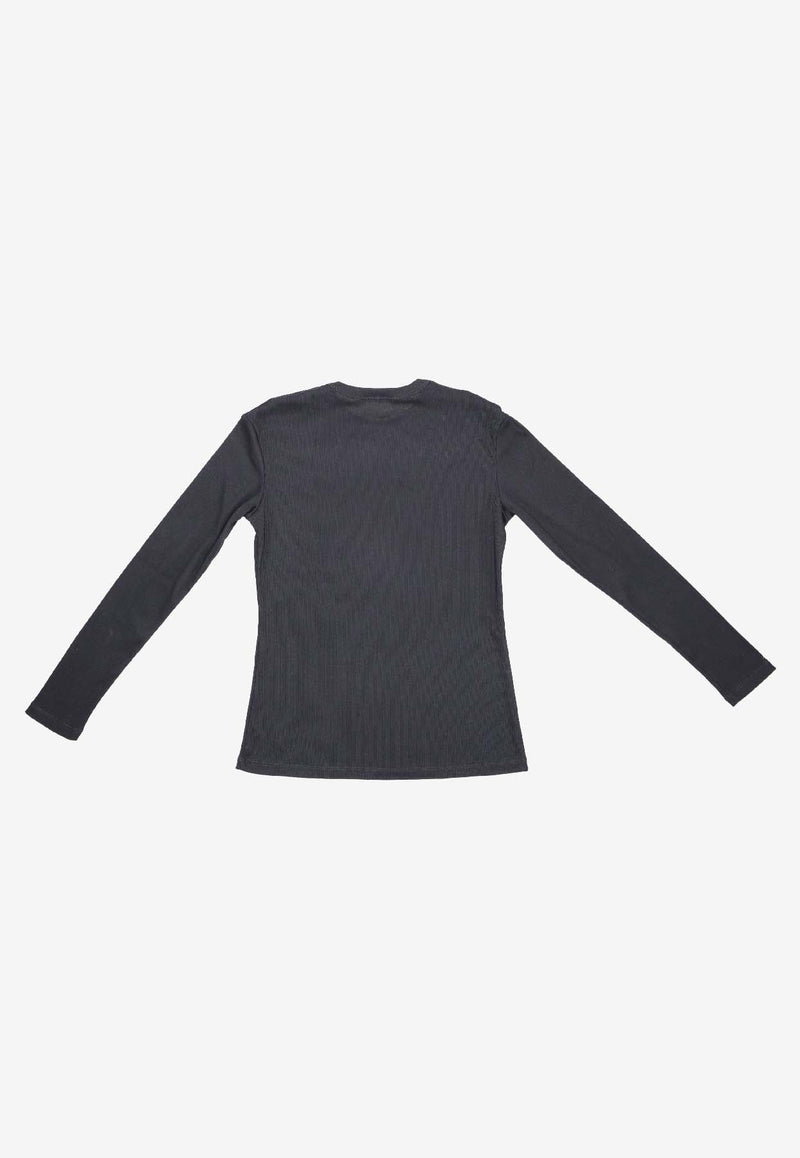 La Rose Long-Sleeved Jersey T-shirt Black TS001008COSTINE_BLACK