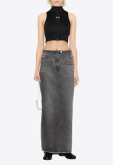 Courrèges High-Neck Cropped Vest Black 124JVE072JS0091_9999