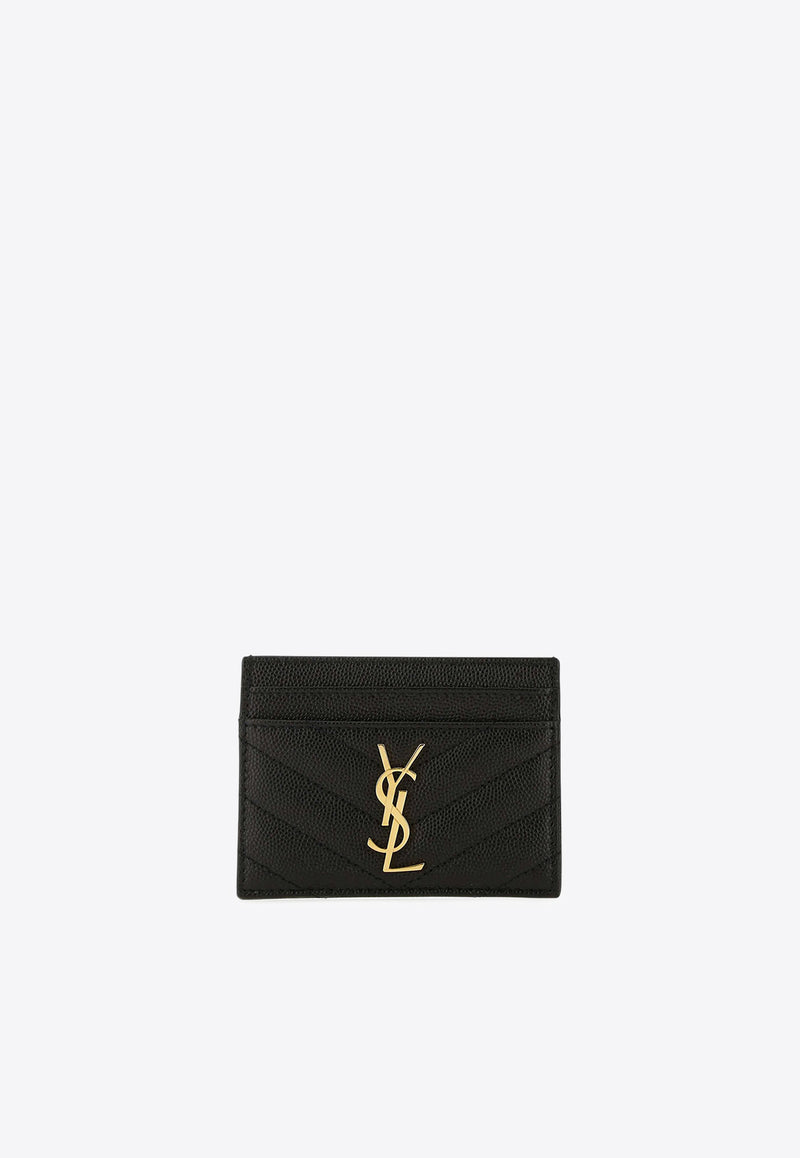 Saint Laurent Cassandre Quilted Leather Cardholder Black 423291BOW01_1000