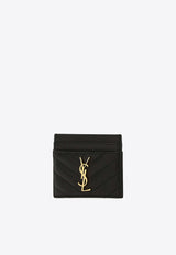 Saint Laurent Cassandre Quilted Leather Cardholder Black 423291BOW01_1000