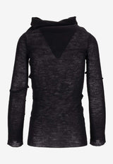 Ann Demeulemeester Tizziana Long-Sleeved Knit Top Black B0010916FA059_099