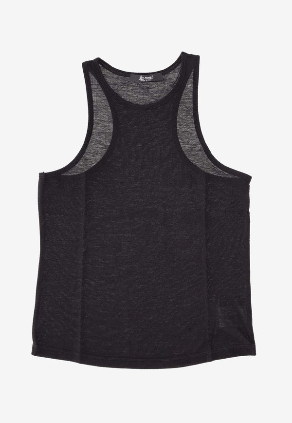 La Rose Essential Mesh Tank Top Black TP002008_BLACK
