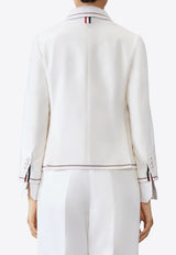 Thom Browne Cashmere Single-Breasted Blazer White FBC812BF0765_100