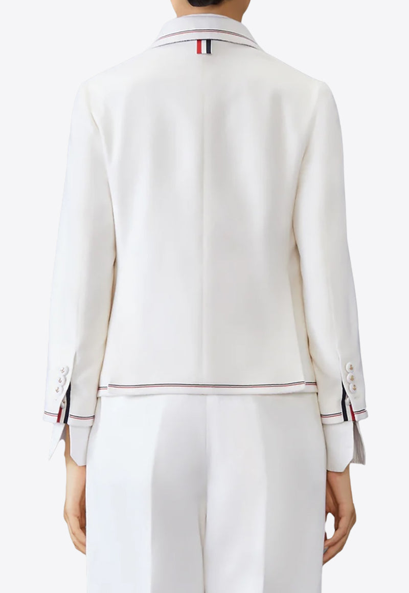 Thom Browne Cashmere Single-Breasted Blazer White FBC812BF0765_100