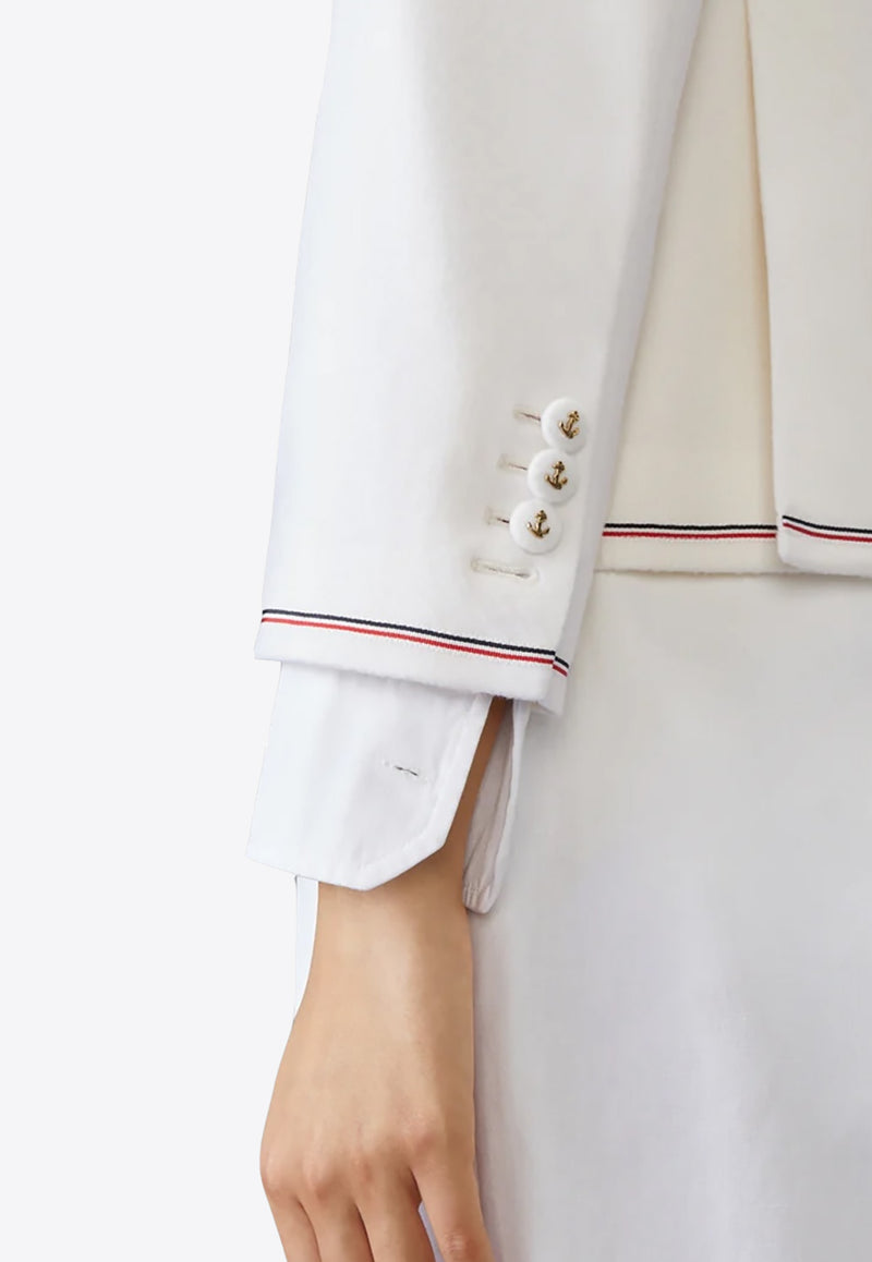Thom Browne Cashmere Single-Breasted Blazer White FBC812BF0765_100