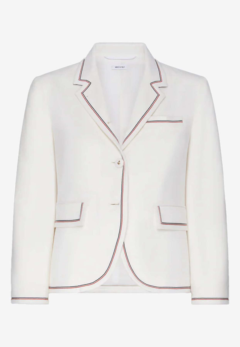 Thom Browne Cashmere Single-Breasted Blazer White FBC812BF0765_100