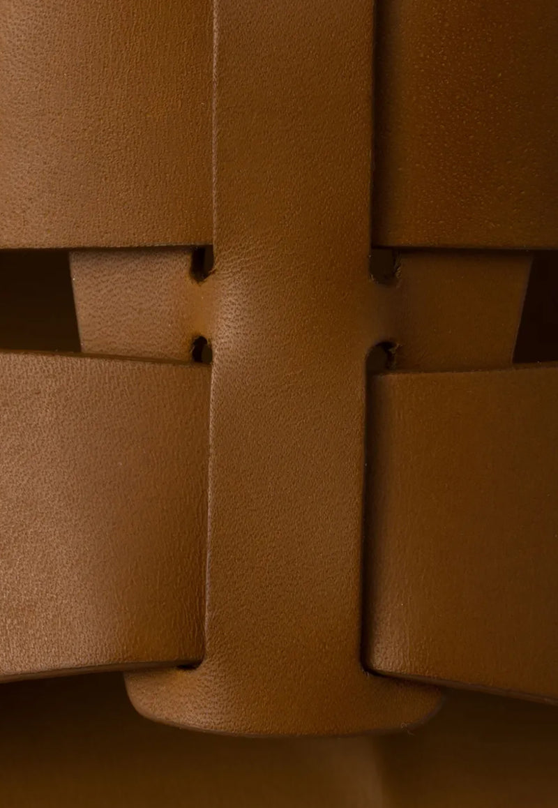 Prada Leather and Jute Sandals Tan 1X870NF010248_F0054