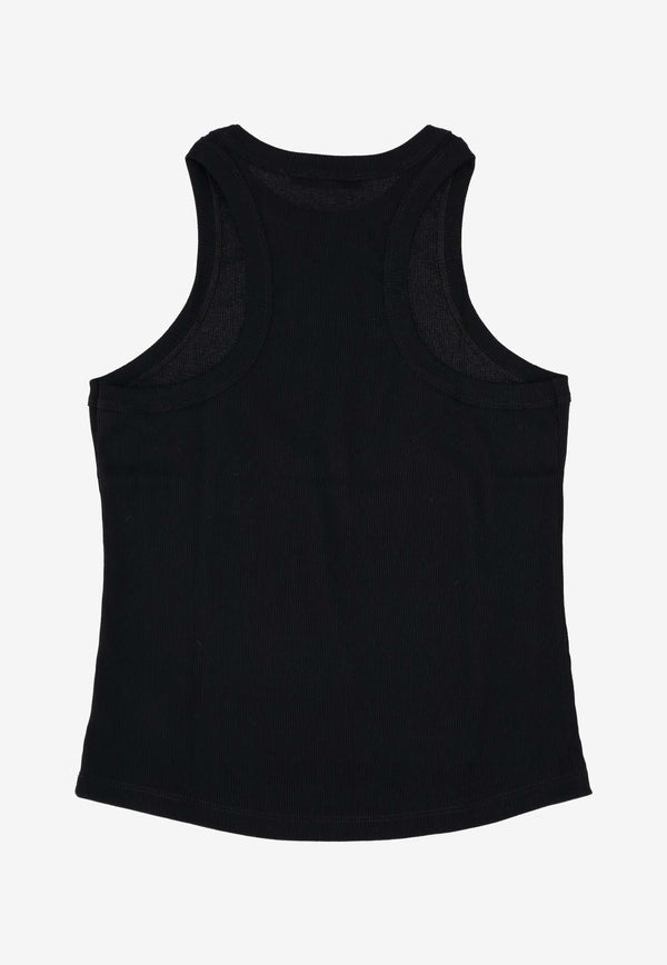 La Rose Essential Ribbed Tank Top Black TP002007_BLACK