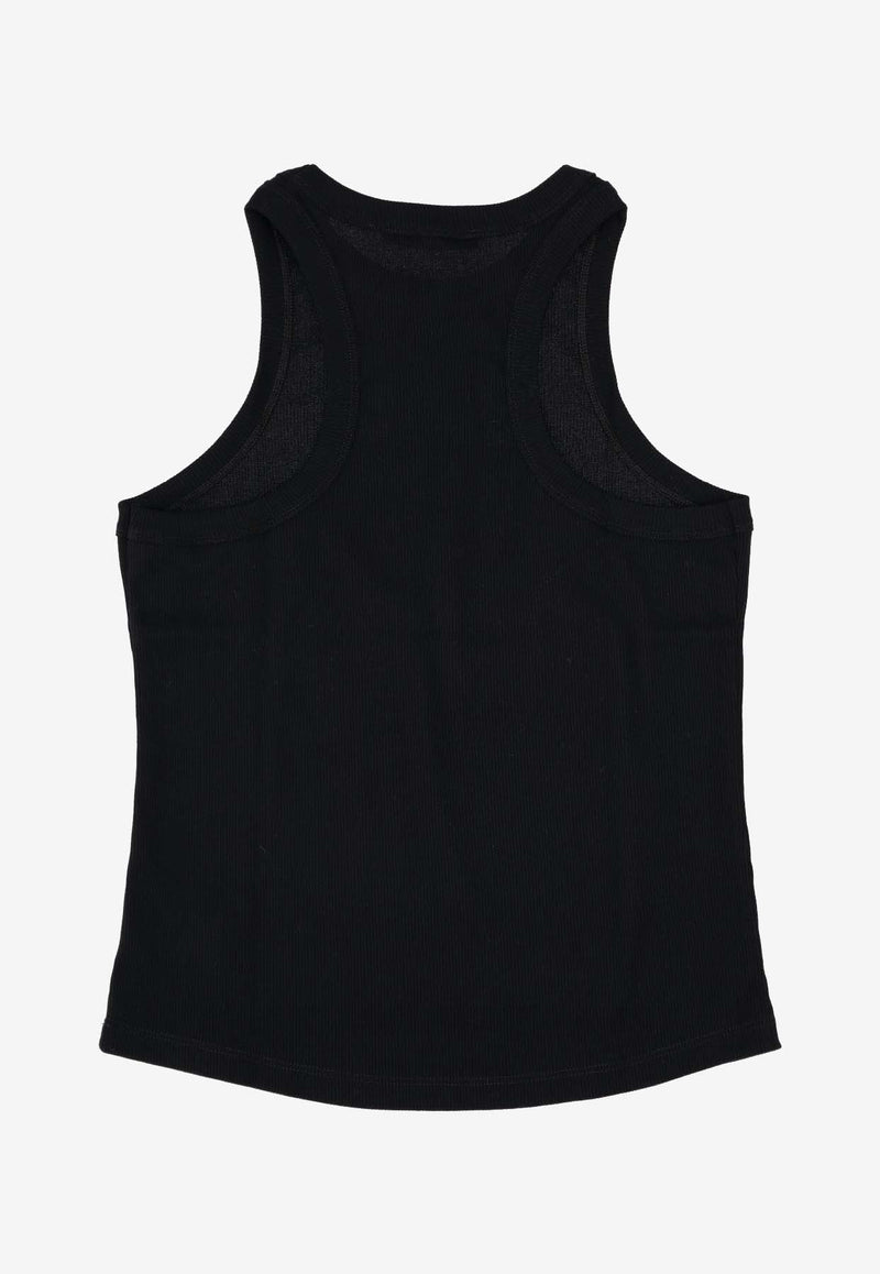 La Rose Essential Ribbed Tank Top Black TP002007_BLACK