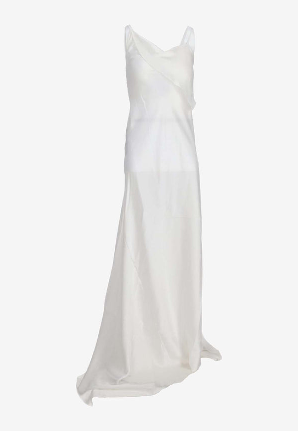 Ann Demeulemeester Aaricia Slip Satin Maxi Dress White B0012276FA134_002