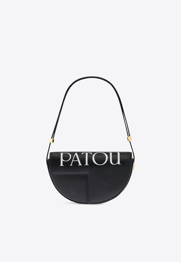 Patou Le Petit Leather Shoulder Bag Black BA0245000_900B