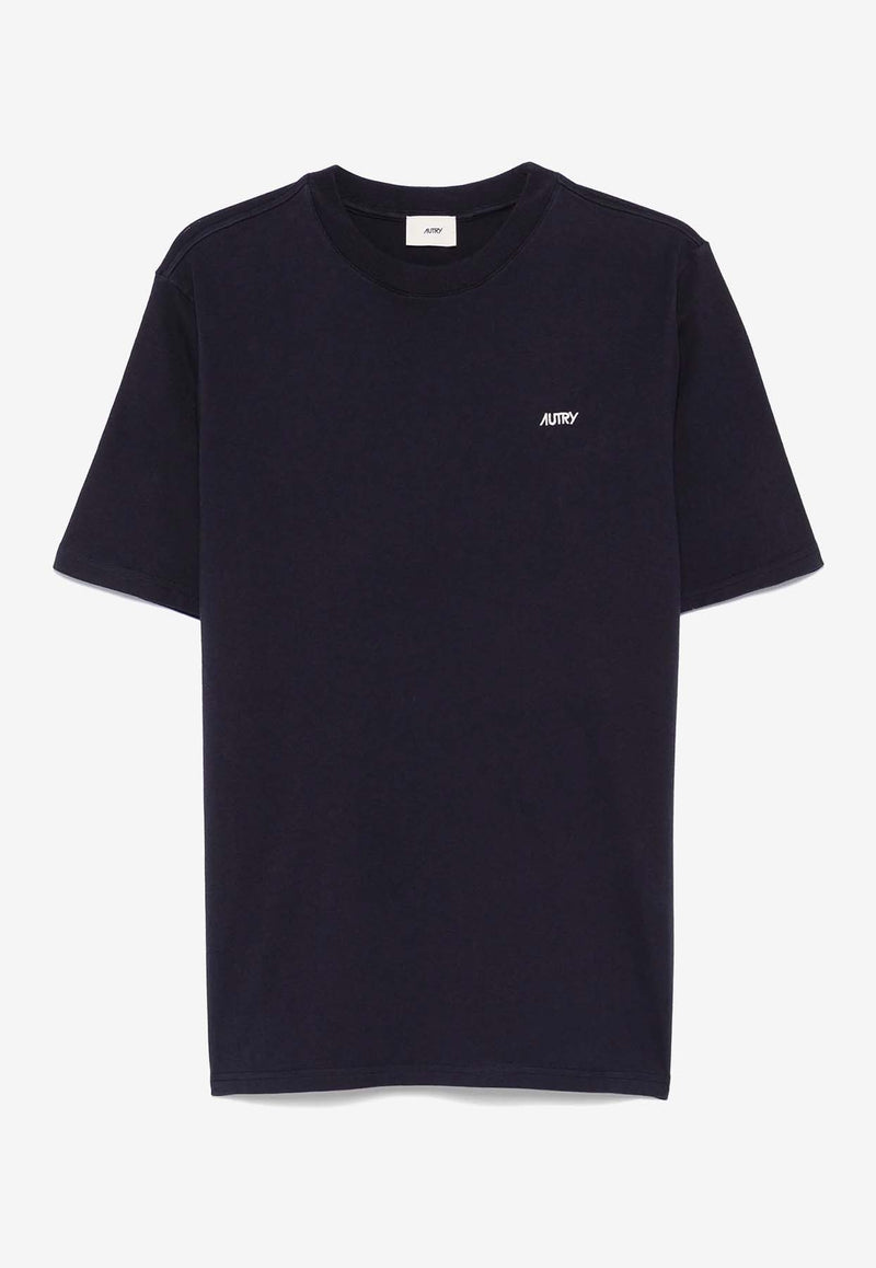 Autry Embroidered Logo T-shirt Navy TSPMA7_CB