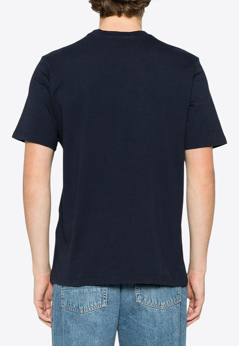 Autry Embroidered Logo T-shirt Navy TSPMA7_CB