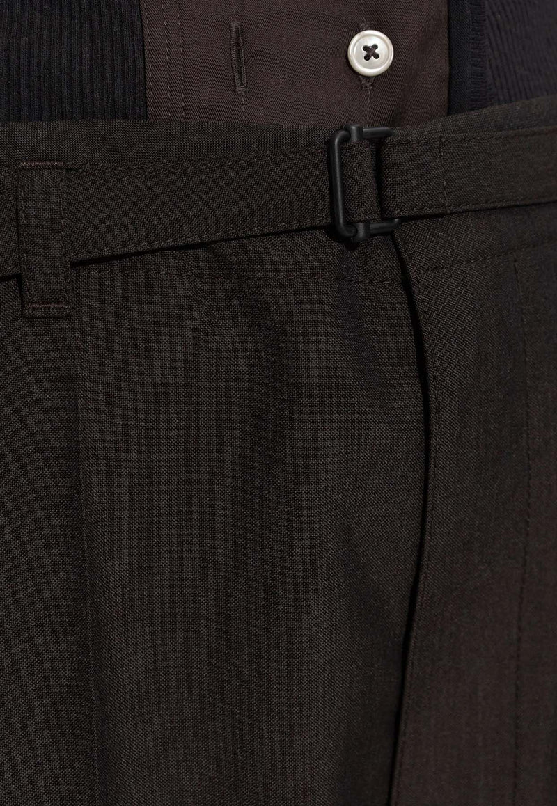 Lemaire High-Rise Tailored Pants Dark Brown PA1198LF414_BR599