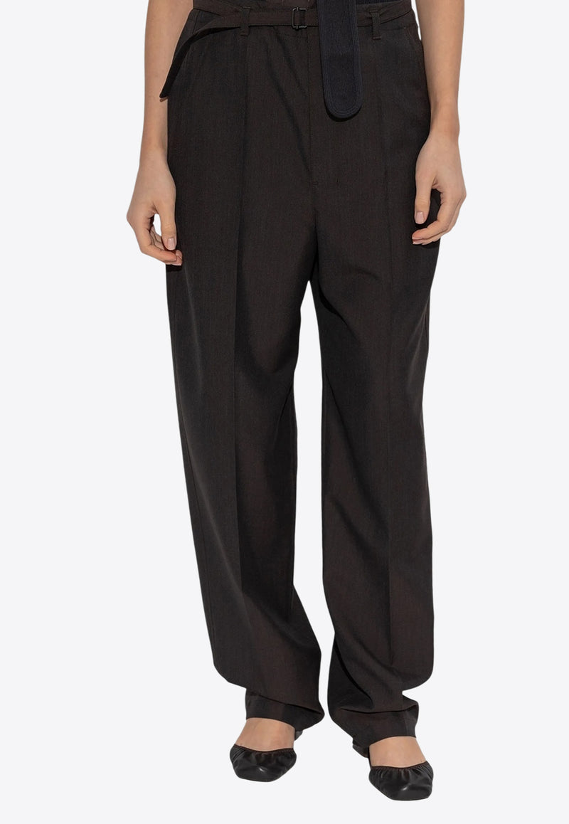 Lemaire High-Rise Tailored Pants Dark Brown PA1198LF414_BR599