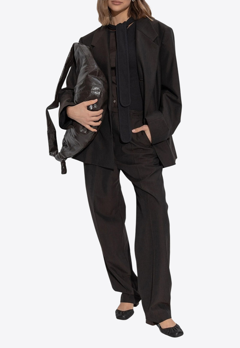 Lemaire High-Rise Tailored Pants Dark Brown PA1198LF414_BR599
