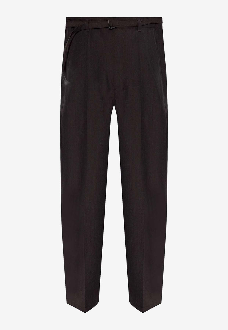 Lemaire High-Rise Tailored Pants Dark Brown PA1198LF414_BR599