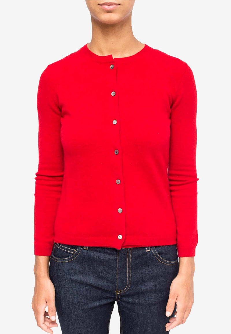 La Rose Essential Cashmere Cardigan Red GDC22801C_40063