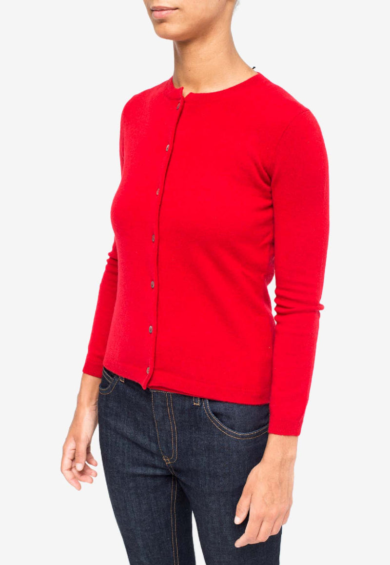 La Rose Essential Cashmere Cardigan Red GDC22801C_40063