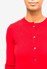 La Rose Essential Cashmere Cardigan Red GDC22801C_40063