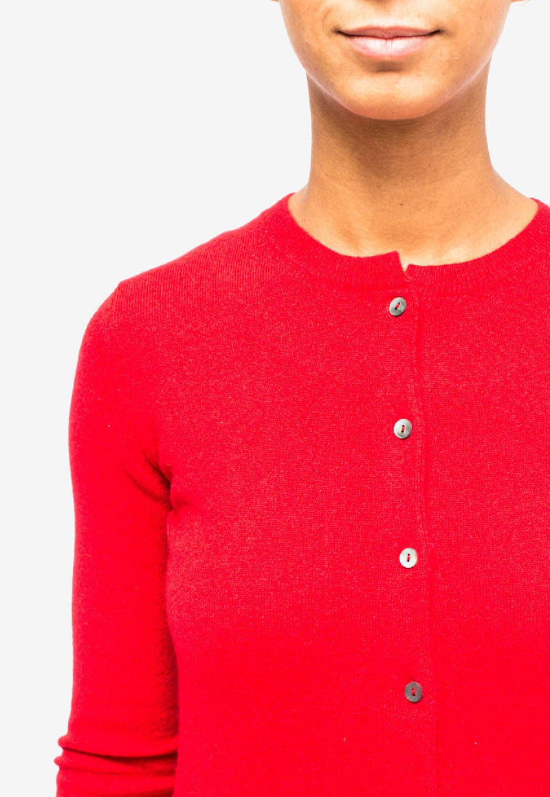 La Rose Essential Cashmere Cardigan Red GDC22801C_40063