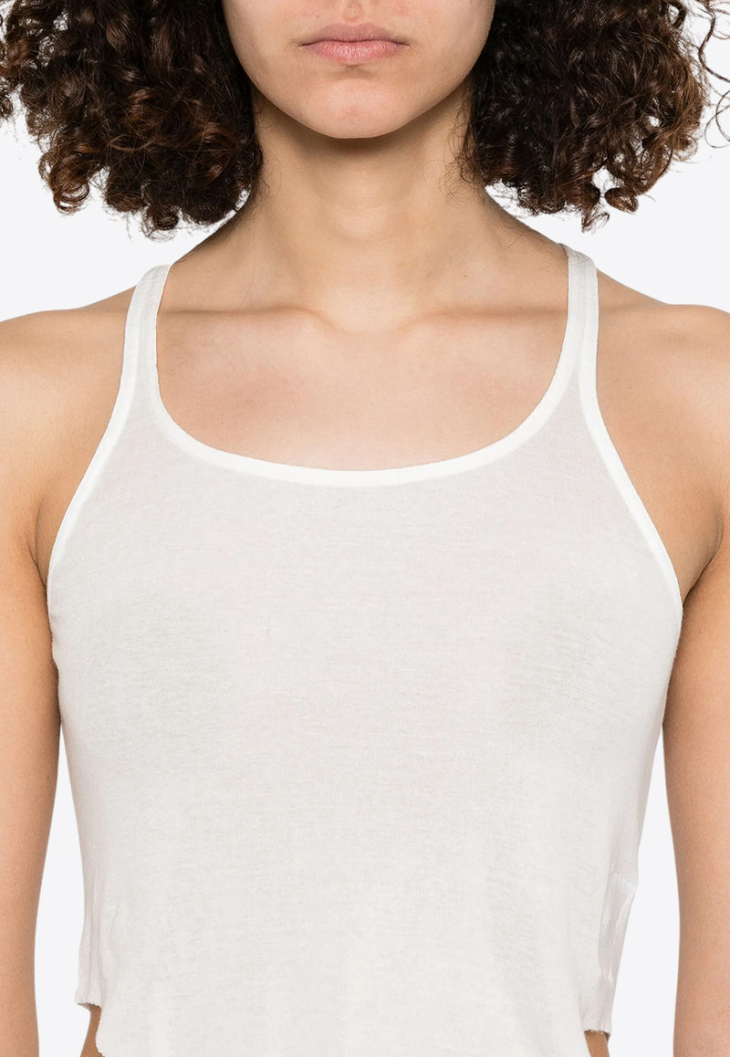 Rick Owens DRKSHDW Basic Vintage-Effect Tank Top with Strap White DS01E3100BH_11
