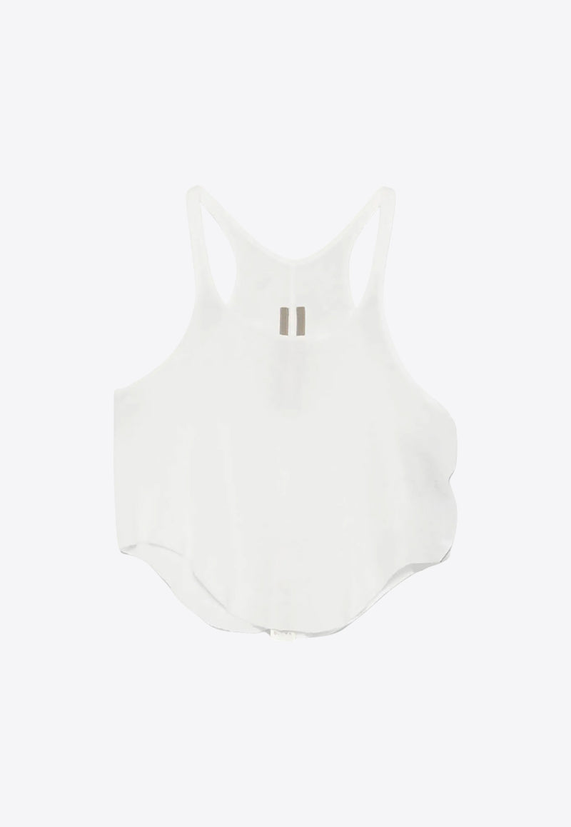 Rick Owens DRKSHDW Basic Vintage-Effect Tank Top with Strap White DS01E3100BH_11