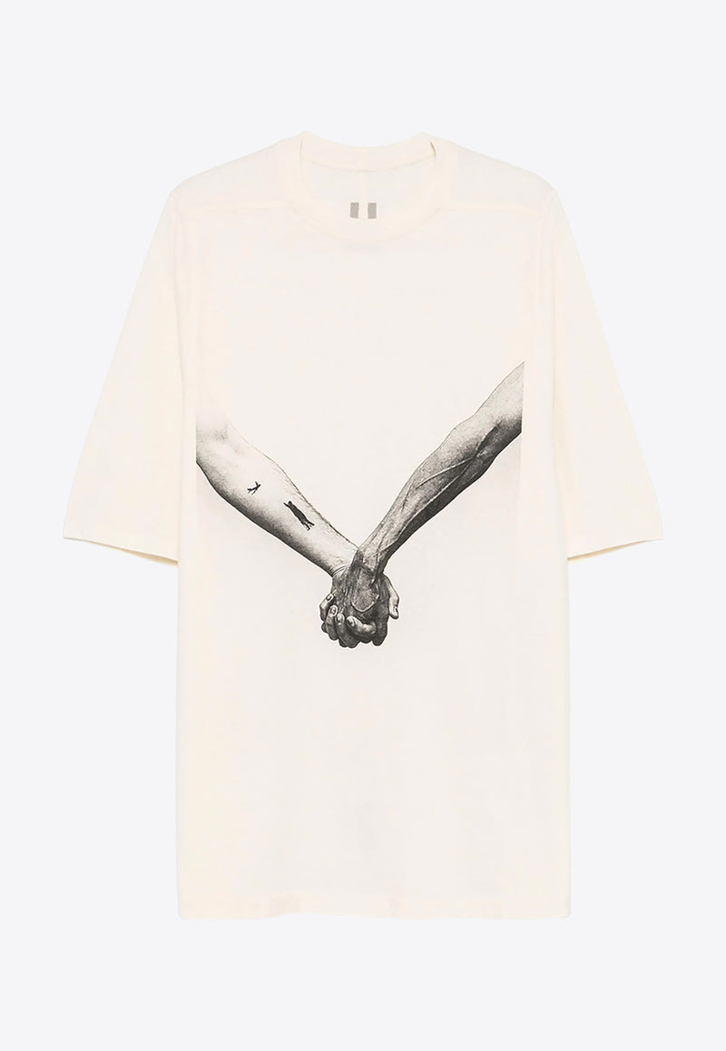 Rick Owens Graphic Print T-shirt Off-white RR01E5238JNCP3_2109