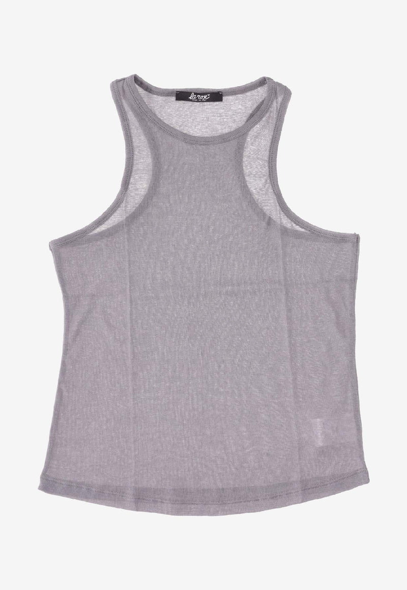 La Rose Essential Mesh Tank Top Gray TP002008_GREY