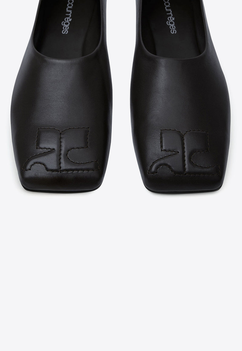 Courrèges AC Heritage Nappa Leather Loafers Black 324SCS105CR0052_9999