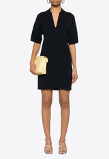 P.A.R.O.S.H Roma V-neck Mini Dress Navy D550892ROMA25_012