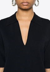 P.A.R.O.S.H Roma V-neck Mini Dress Navy D550892ROMA25_012