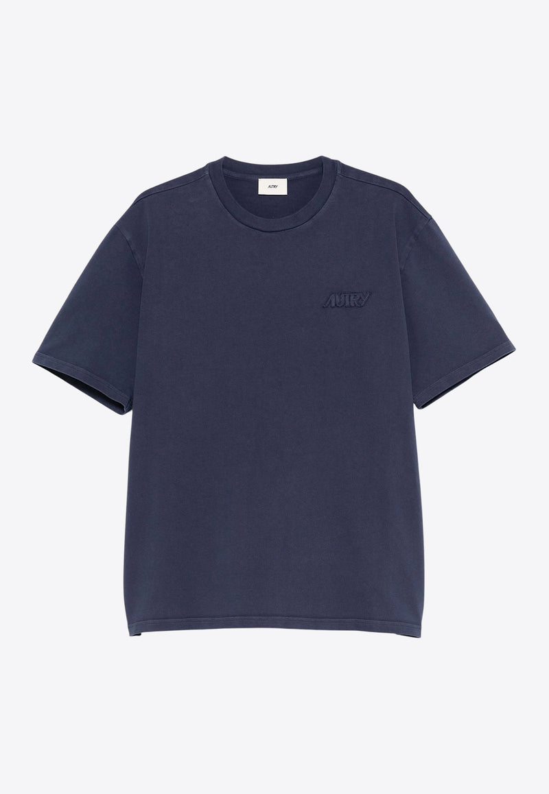 Autry Embroidered Logo T-shirt Navy TSPX12_OB