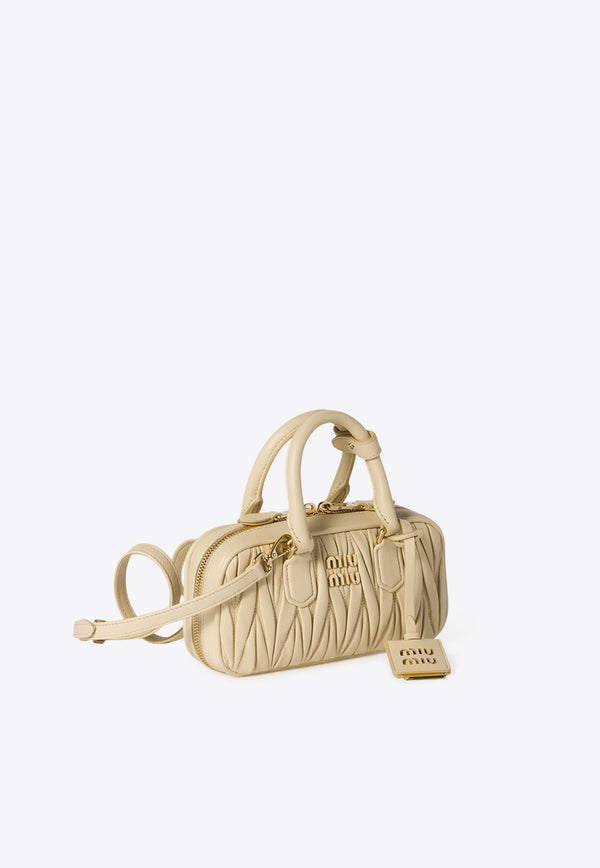 Miu Miu Arcadie Matelassé Leather Top Handle Bag Cream 5BP088VOOOAN88_F0K57