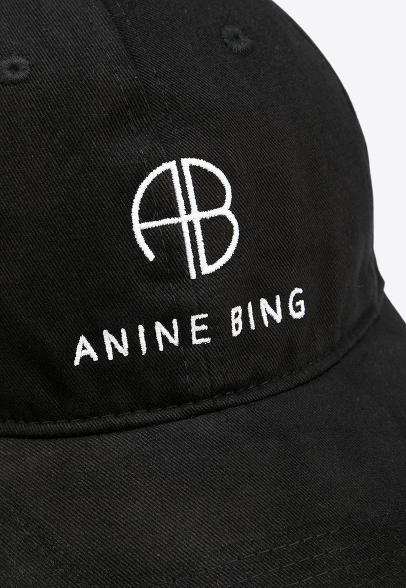 Anine Bing Jeremy Logo Baseball Cap Black S129084_000