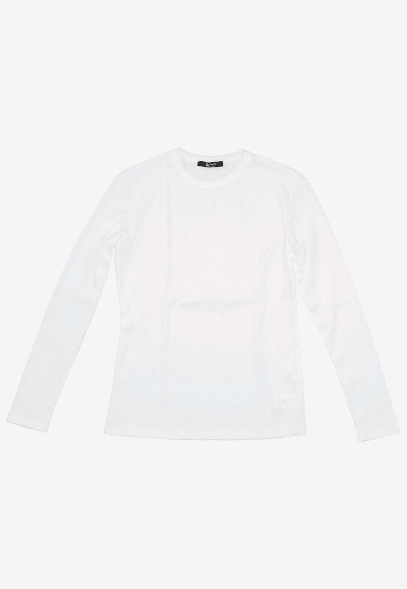 La Rose Essential Long-Sleeved T-shirt White TS001008COSTINE_WHITE