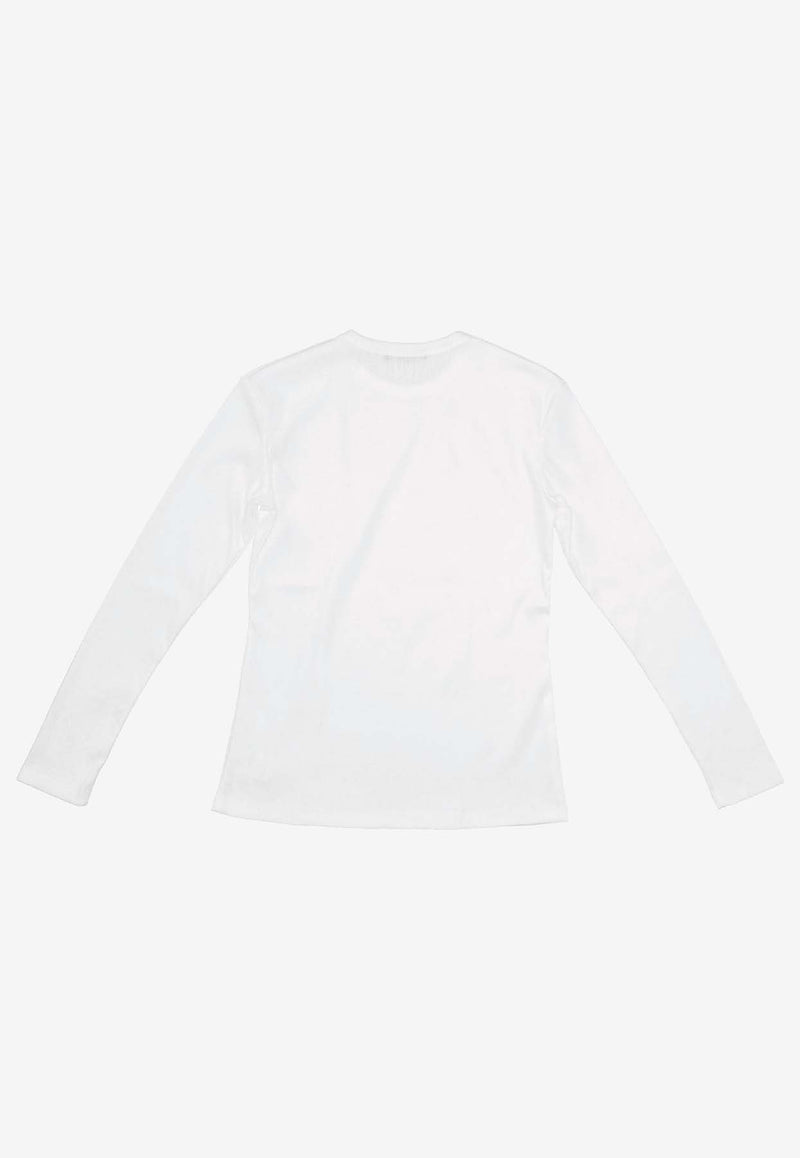 La Rose Essential Long-Sleeved T-shirt White TS001008COSTINE_WHITE